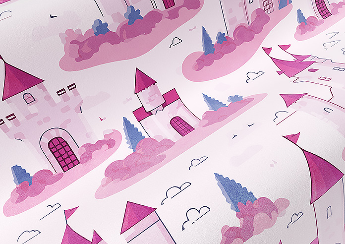 Royal Realm, Bubblegum Pink - Twist&Fit Roman Blind - Image 4